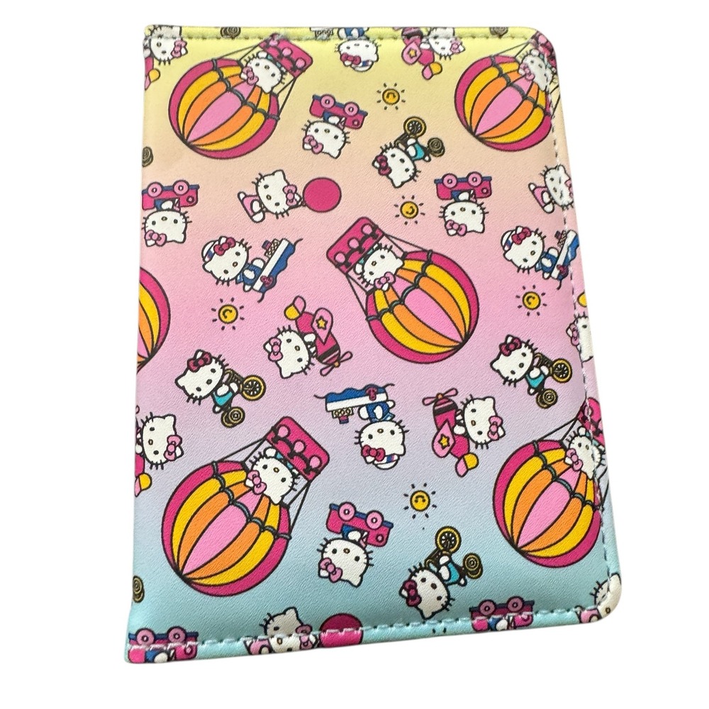 Hello Kitty Passport‎ Holder Colorful Travel Hot Air Balloon Sanrio Vacation